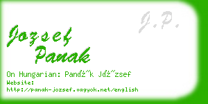 jozsef panak business card